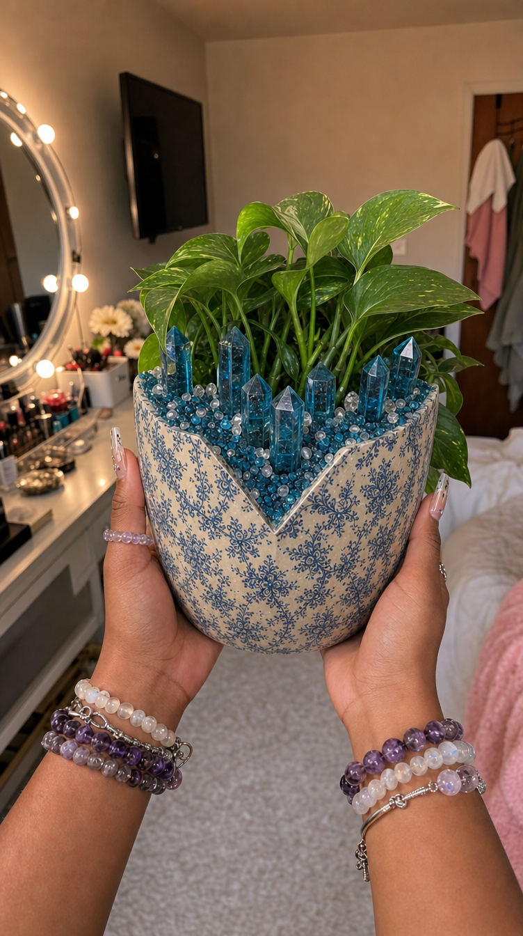 Aquamarine Bloom Planter