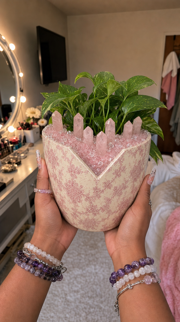 Rose Quartz Bloom Planter