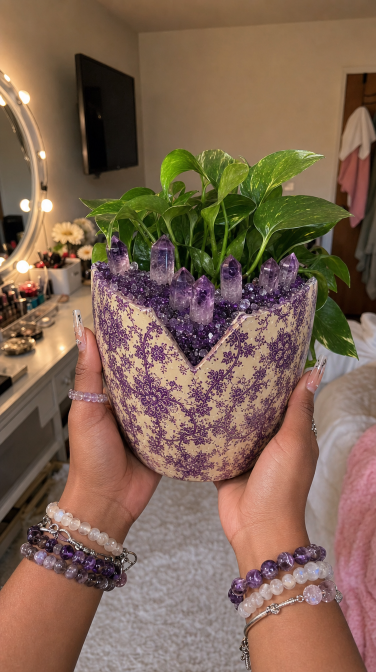 Amethyst Bloom Planter